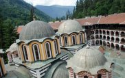 Rila monastery birdview
